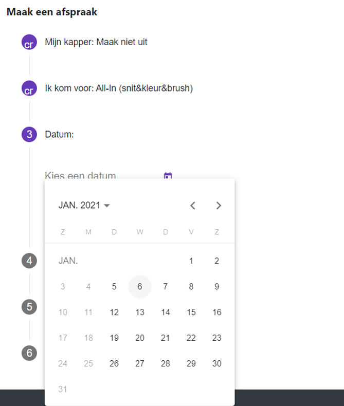 Afspraken maken online